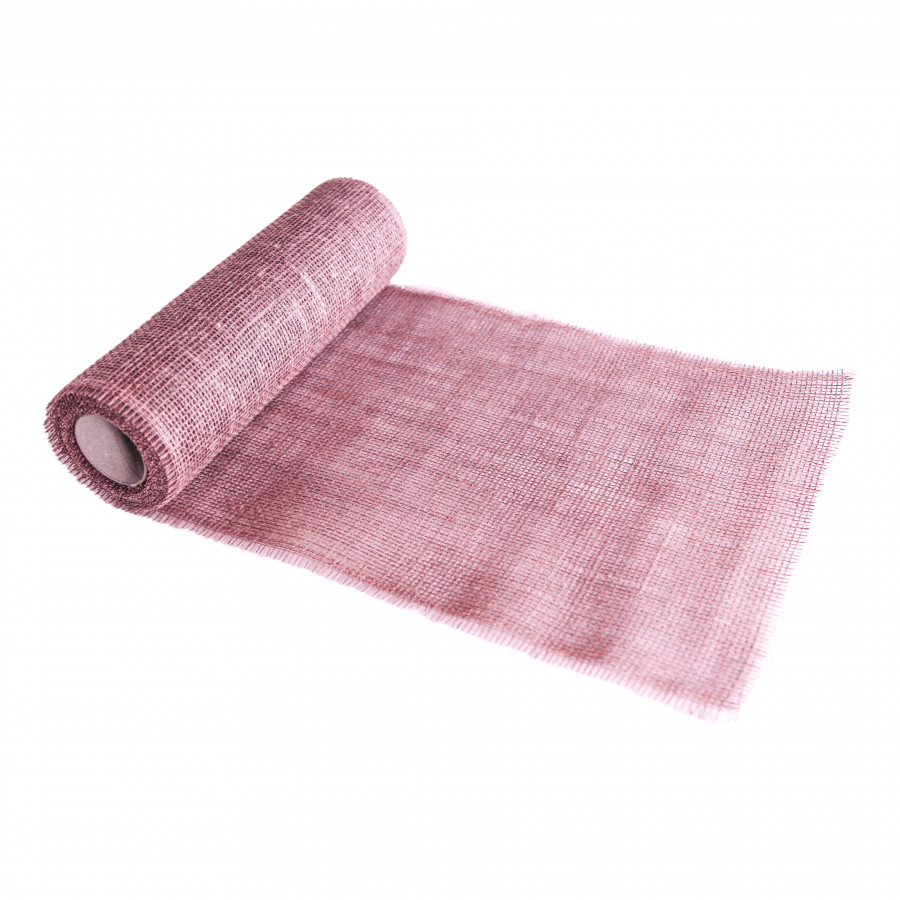 Rotolo juta rete rosa 30cm x 5 m